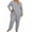 501_Grey, variant on Pajamas for Women Set Evening Lounge Womens Pajama Sets Crew Neck Soft Pj Set Long Sleeve Shirts Matching Pjs for Couples Beige
