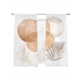 thumbnail image 6 of Yellow Grey Geometric Sheer Curtains for Living Room Bedroom Modern Abstract Art Sheer Curtains 72 Inch Long 2 Panels Set Light Filtering Curtain Window Treatments Drapes for Dining Room, 6 of 6