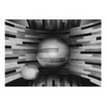 thumbnail image 3 of Tiptophomedecor 3D Illusion Wallpaper Wall Mural - Gray Sphere, 3 of 4