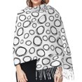 thumbnail image 5 of Shawl Wraps for Women - sketch Abstract circles shape Oversized Fall Winter Fashion Blanket Scarf for Women, 5 of 6