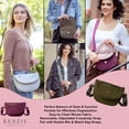 thumbnail image 5 of Kedzie Quinn Crossbody Bag, Woven Fabric Crossbody Purse with Adjustable Strap, Olive, 5 of 5