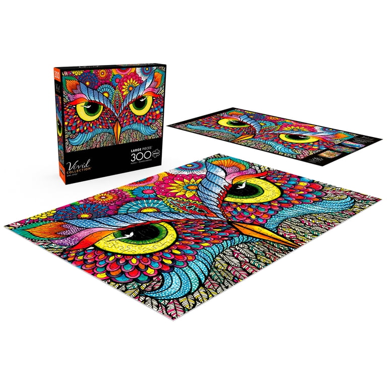 Buffalo Games Colorful Crayola Jigsaw Puzzle - 300 Large Pieces, Vibrant Stripes, Bonus Poster Included