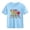 Blue, variant on Juslio Girls Letter Pattern Shirts Breathable Crew Neck Casual, Short Sleeved Tops Comfortable T Shirts Sizes 2-18