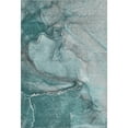 thumbnail image 2 of Addison Rugs Mayfield Washable Transitional Watercolors Teal Rectangle Rug, 9' x 12', 2 of 6