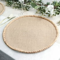 "Efavormart 4 Pack | 15"" Round Natural Rustic Burlap Jute Style Table ...