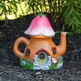 thumbnail image 2 of Northlight 7" Solar Lighted Flower Teapot Outdoor Garden Statue, 2 of 5