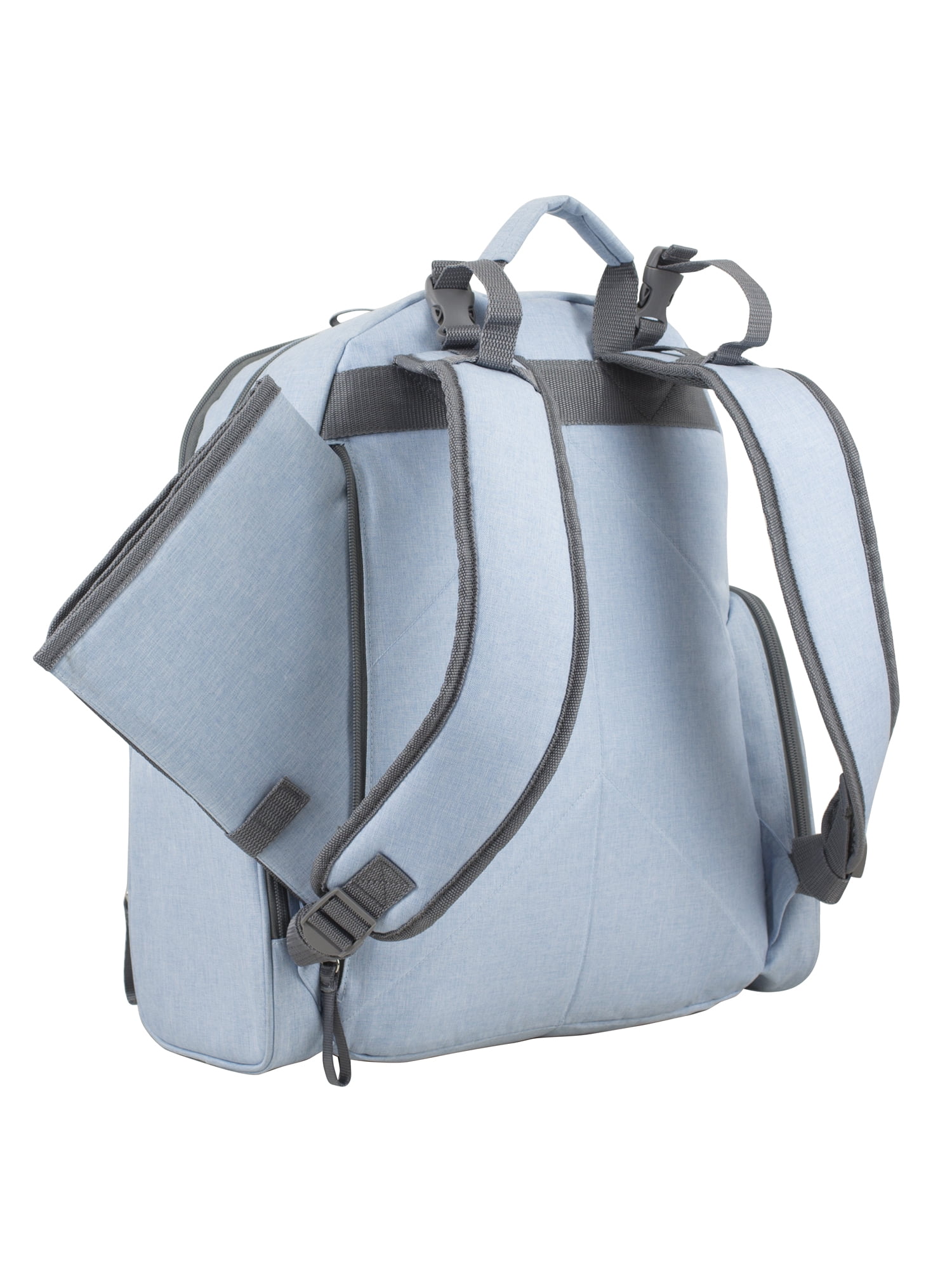 Eastsport Multi-Function Bond St. Large Backpack Diaper Bag with Changing Pad, Light Blue, For All Ages