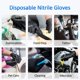 thumbnail image 5 of Guantes de nitrilo Schneider negros de 4 mil, sin látex, talla grande, 5 of 8