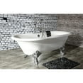 thumbnail image 2 of Aqua Eden VCT7DE7232NL1 72-Inch Cast Iron Oval Double Ended Clawfoot Tub (7-Inch Faucet Drillings) in White/Polished Chrome, 2 of 8