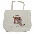 thumbnail image 1 of Zodiac Scorpio Shopping Bag, Floral Spring Inspired Horoscope Sign Design with Butterflies Colorful Wings, Eco-Friendly Reusable Bag for Groceries Beach and More, 15.5" X 14.5", Cream, by Ambesonne, 1 of 2