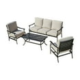 thumbnail image 1 of Every Season Iron 4 Piece Outdoor Conversation Set with Sofa, 1 of 11