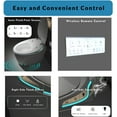 thumbnail image 3 of WinZo Smart Toilet with Bidet Seat, Elongated Egg Shaped Modern Design, Auto Open and Flush, Adjusted Heated Seat, Warm Water and Dryer, Night Light, Side Buttons, Matte Black, 3 of 8