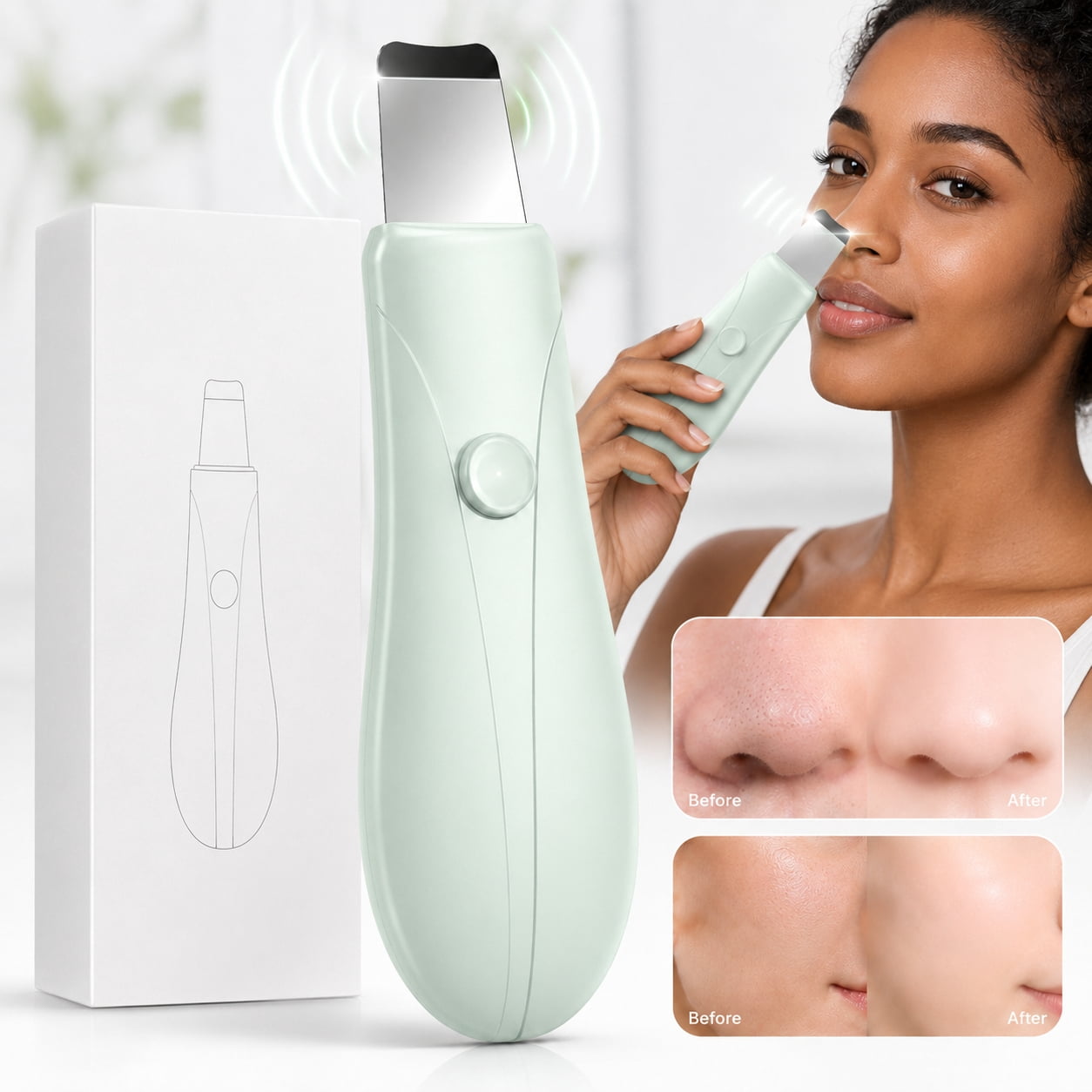 DERMAFLASH Skin Blackhead Pore Extractor and Serum Infuser Device