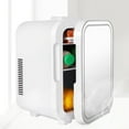 thumbnail image 4 of Mini Fridge, Rounded Corner Large Capacity Carrying Handle Mini Refrigerator Low Noise  For Kitchen For Car, 4 of 7