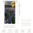 thumbnail image 5 of Purplish Blue Wilderness Sunset Decor Shower Curtain,Yellow Nature Lavender Bathroom Decor Polyester Fiber Plastic Rings Quick-Drying Waterproof for Bathtubs/Bathroom, 72x36 inches, 5 of 6