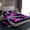 Black Fuchsia, variant on Feelyou Fuchsia Mushroom Queen Sheet Sets, Mystic Eye Print Bed Set, 4pcs