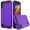 Purple, variant on For LG K22 / K22 Plus / K32 / LMK200 Dual layer Metal Brushed Shockproof Armor Hybrid Case Cover Purple