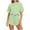 Mint Green #002, variant on Womens Lounge 2 Piece Sets Summer Striped Matching Pajamas Set Short Sleeve Oversized T Shirts & Drawstring Shorts L