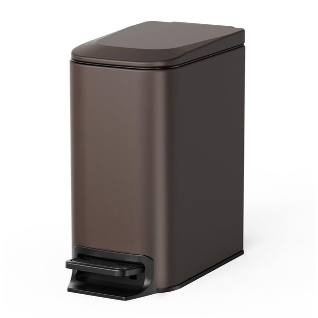 Bote de basura Cesun para baño pequeño, 6 L, 1,6 g, con tapa de cierre suave