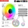 thumbnail image 2 of Ventilador COOLMOON 12cm Silencioso 4Pin PWM 5V 3Pin ARGB Aura Sync Case Enfriamiento Blanco JShteea  El nuevo, 2 of 9