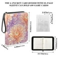 thumbnail image 3 of Game Card Storage Bag Collectible Trading Card Albums The 4-Pocket Card Binder With 50-Page Sleeve Can Hold 400 Game Cards Chrysanthemums Cream, 3 of 6