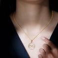 thumbnail image 5 of Rosec Jewels Infinity Diamond Circle Necklace for Women (HI-SI Grade) - Pave Diamond Pendant - Ready to Gift for Valentines Day, 14K Yellow Gold, 5 of 8