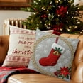 thumbnail image 6 of Linnome 18x18-Inch Christmas Printed Pillow Cover, Square Decorative Cushion Case with Holiday Design for Sofa Bed, 6 of 6