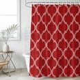 thumbnail image 4 of Shower Curtain Moroccan Texture Bathroom Curtains with Hooks, Waterproof Fabric Retro Red Linen Bath Shower Curtains Set for Bathroom Bathtubs Decor 36x72 Inch, 4 of 9