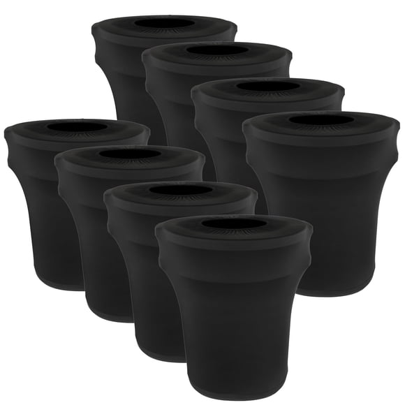 Funda para papelera BSTKEY, 32 galones, elastano elástico, paquete de 8 unidades, color negro