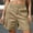 Khaki, variant on Bermuda Shorts for Women Cargo Shorts Knee Length Shorts Casual Pants (Khaki L)