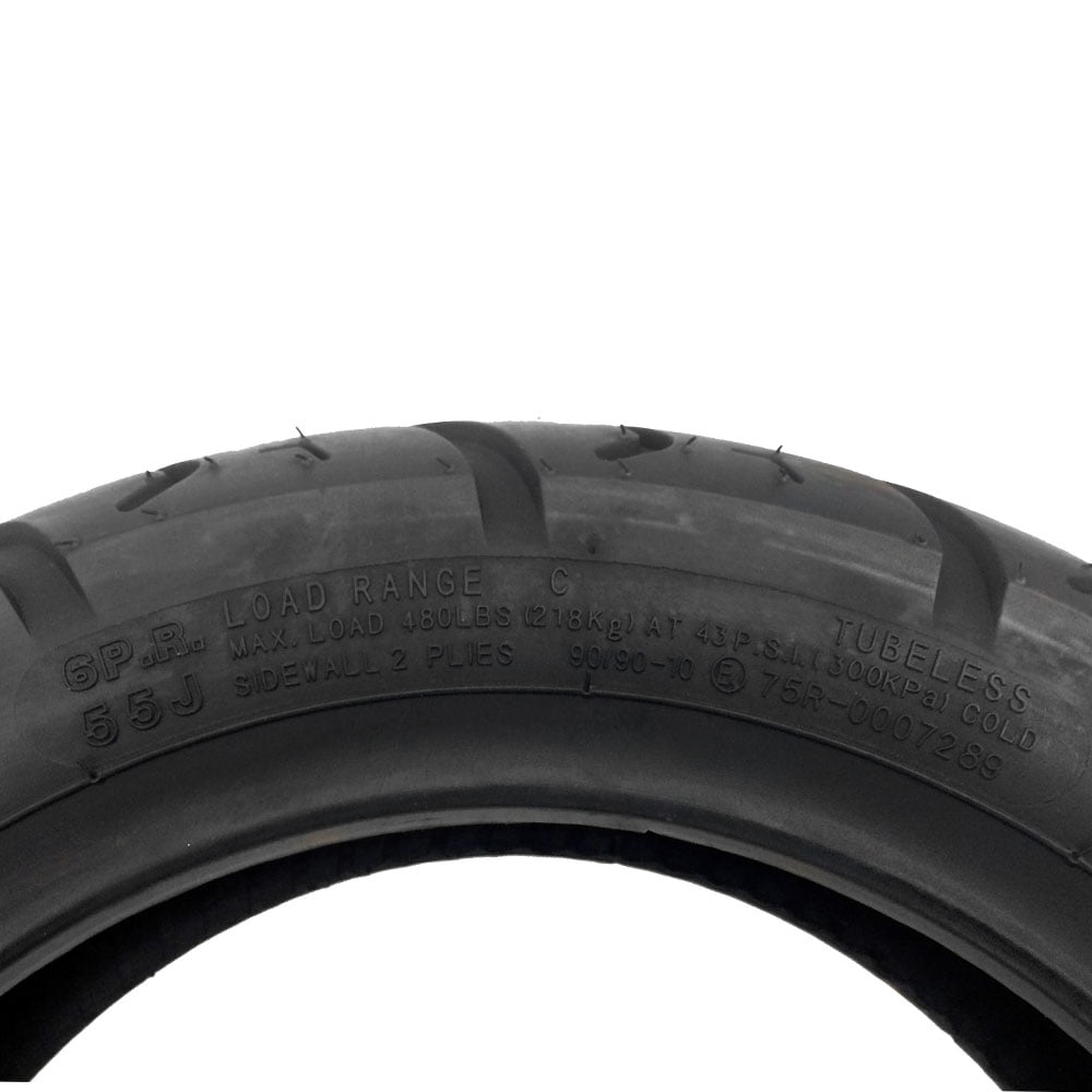 Tire 90//90-10 Tubeless Front//Rear Motorcycle Scooter Moped