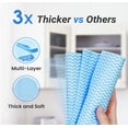 thumbnail image 2 of MOYISHI Reusable Cleaning Cloths Dish Paper Towels, Domestic Cleaning Towels, Multipurpose Quick-Dry Rag Dish Cloths Heavy Duty Handy Wipes for Kitchen 25 Count 11.81"X23.62", Blue, 2 of 7