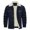 Navy, variant on Mens Welding Jacket Fashion Solid Pocket Cardigan Button Sweater Straight Jacket,Navy,L