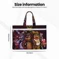 thumbnail image 2 of Saiise Five Nights At Freddy'S Print Zipper Document File Bag Pouch with Handle Waterproof Double Pocket Canvas File Storage Bag for Project Office School Foldable File Document Handbag Carrying Bag, 2 of 7