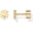 Clover, variant on 14K Gold Plated Dainty Flat Back Earrings for Women - Hypoallergenic Sterling Silver Posts Helix Cartilage Piercing Jewelry - Emoji Motif Bow Celestial Flatback Gold Stud Earrings Screw Back