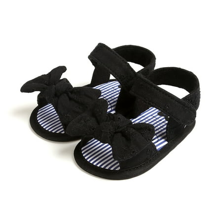 

Newborn Baby Kids Girl Cute Bowknot Shoes Anti-Slip Soft Sole Sandals Beach Shoes Casual Slippers
