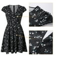 thumbnail image 3 of Women's Printed Casual Short Sleeve Fit and Flare Dress, 3 of 6