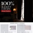 thumbnail image 6 of ZOPZO Faux Linen 100% Blackout Curtains, Gray, 52W x 63L Inch, 2 Panels，Thermal Insulated Drapes for Bedroom, 6 of 6