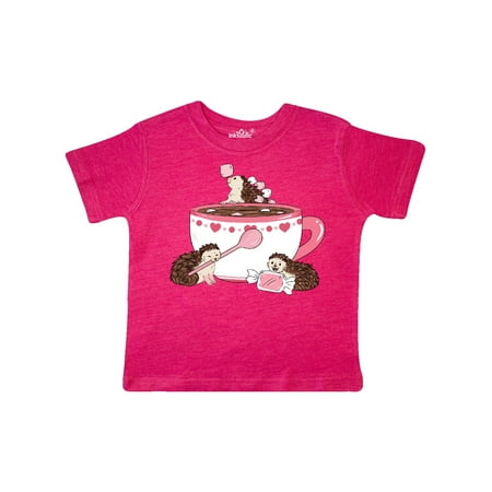 

Inktastic Pink Tea Cup with Cute Hedgehogs Gift Toddler Boy or Toddler Girl T-Shirt