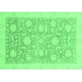 thumbnail image 1 of Ahgly Company Indoor Rectangle Oriental Emerald Green Traditional Area Rugs, 2' x 3', 1 of 4