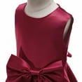 thumbnail image 7 of Xudanell Flower Girl Bowknot Tutu Dress for Kids Baby Princess Wedding Bridesmaid Birthday Party Pageant Baptism Dresses 6M-10T (Wine, 2-3 Years), 7 of 7