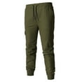 thumbnail image 4 of Ketyyh-chn99 Linen Pants Men Linen Pants Work Linen Pants Athletic Drawstring Trousers Army Green,XL, 4 of 4