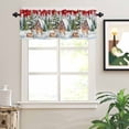 thumbnail image 2 of Christmas Elk Valances for Windows Chalet Pine Tree Forest Red Winter Snow Scene Rod Pocket Curtain Valance Window Treatment Short Curtains for Kitchen Living Room, 58"x16", 2 of 5