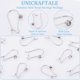 thumbnail image 5 of 30 aros de acero inoxidable 304 de 24 mm de largo para pendientes, con circonitas cúbicas transparentes, ganchos franceses con bucles horizontales y alambre colgante., 5 of 6