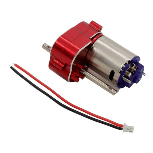 Caja de Cambios de Transmisión de Metal Caja de Cambios de Motor con Engranaje de Metal para MN82 MN78 1/12 RC Piezas de Actualización de Coche Accesorios Rojo