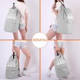 thumbnail image 4 of Kimmama Light Gray Laundry Backpack, 70L Waterproof Laundry Bag with Strap for Laundryroom, Travel and Camping, 4 of 6