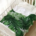 thumbnail image 3 of Green Plant Leaf Tropical Blanket Soft Cozy Throw Lightweight Microplush Blankets for Couch Bed Sofa All Season Warm-40"x30" Extra Small for Pets Toddler, 3 of 6