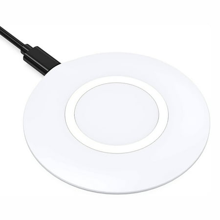 Fast 15W Wireless Charger White Charging Pad Slim Quick Charge W8W for Samsung Galaxy Z Flip S20 Fan Edition S10 5G Note 9 8 20 Ultra Fold 3 5G 2 10 Plus - ZTE Axon 10 Pro