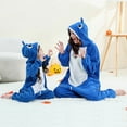 thumbnail image 5 of YUEHUA Kids Unisex Shark Cos-tume One-Piece Pajama Family Matching Pajamas Snug Plush Animal Sleepwear Homewear Christmas Gifts for Girls Boys, 9-10 Years, 5 of 11