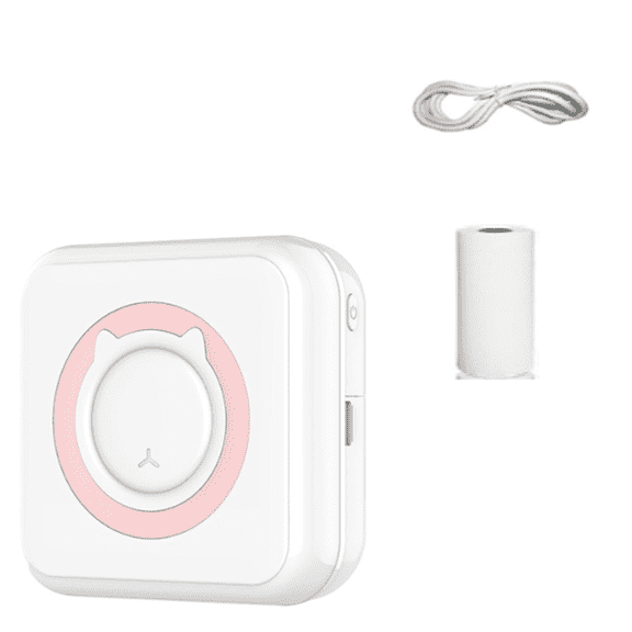 1-Pack Mini Portable Sticker Printer,Bluetooth Wireless Inkless Instant Photo Thermal Printer for Sticky Notes,Memos,Photos,Compatible with iOS and Android